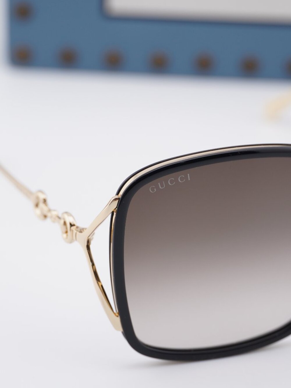 Gucci GG1016SK 004 Square Sunglasses - Black / Brown - Picture 11 of 13